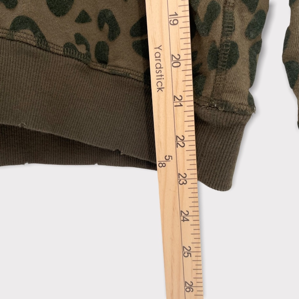 Rails Theo Flocked Olive Green Leopard Sweater - Picture 6 of 7